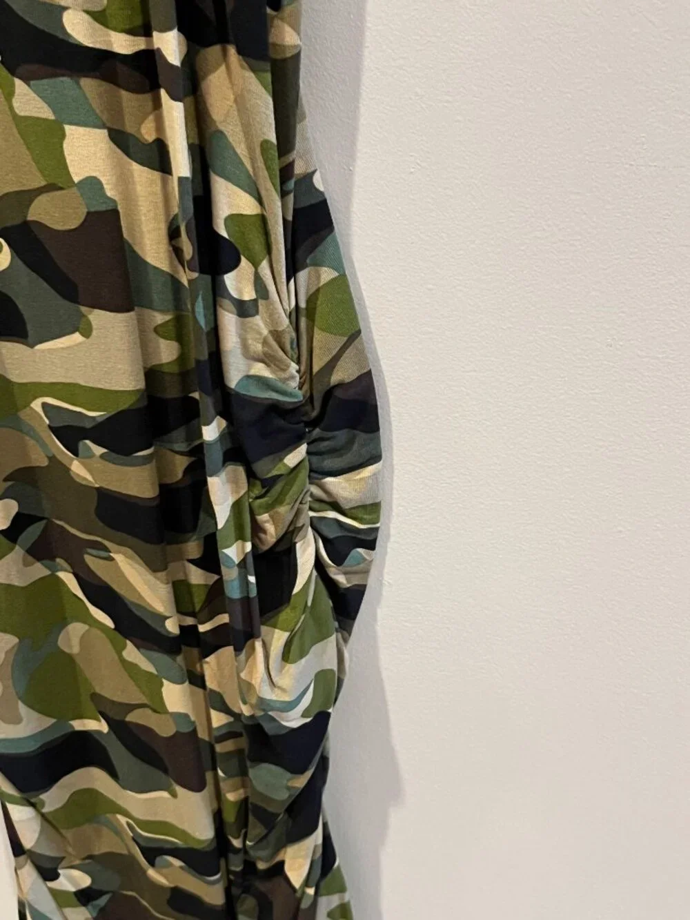 Women's Venus Camouflage Side Ruched Midi Dress Size S